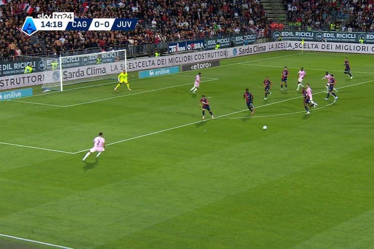 Cagliari-Juventus 1-1: Maldini al 20', Muani risponde al 80'